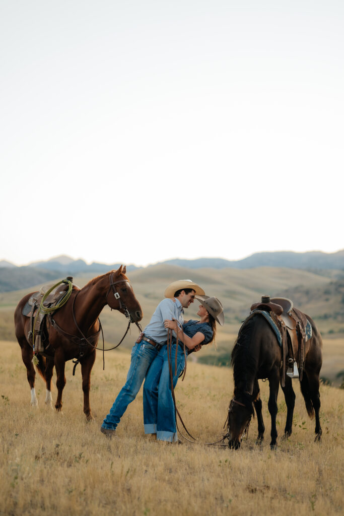 Western Couple Photos on The Ranch in Wyoming