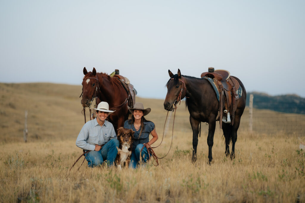 Western Couple Photos on The Ranch in Wyoming