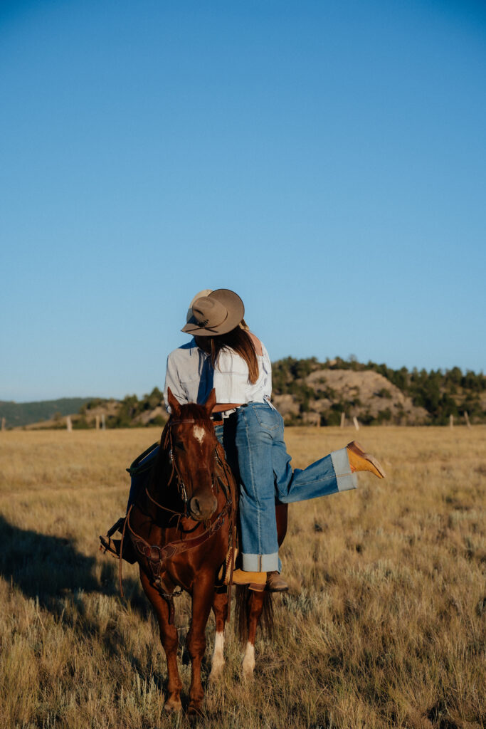 Western Couple Photos on The Ranch in Wyoming