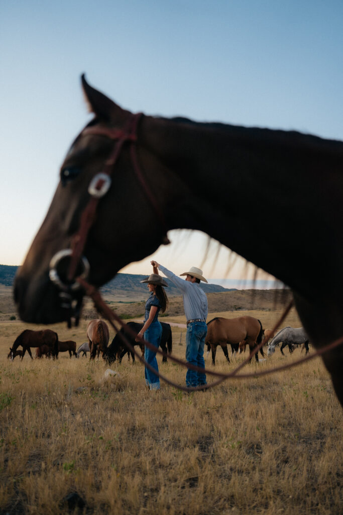 Western Couple Photos on The Ranch in Wyoming